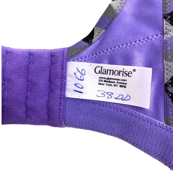 GLAMORISE No-Bounce Support Camisole Bra in Purple - Picture 6 of 9